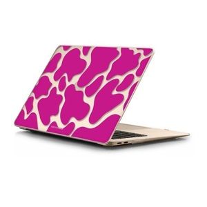 Casetify pink cow print laptop case